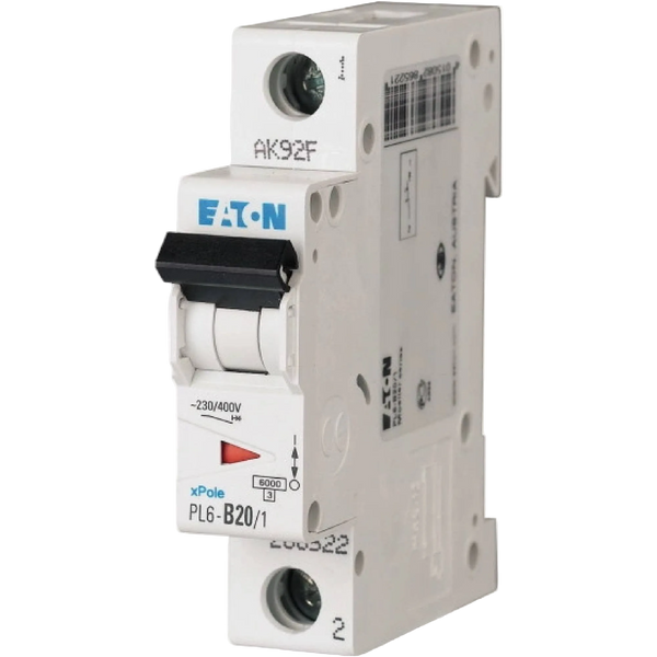 Eaton PL6-B20/1 | Jednopólový jistič 20A