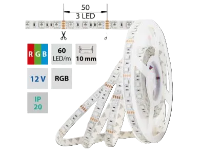 LED pásek 14,4W - IP20 RGB