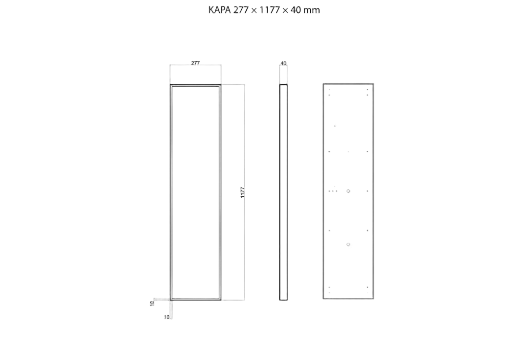 LED KAPA 277 x 1177x40mm - 72W Přisazená svítidla
