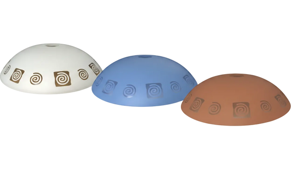 Lamp shades on white background