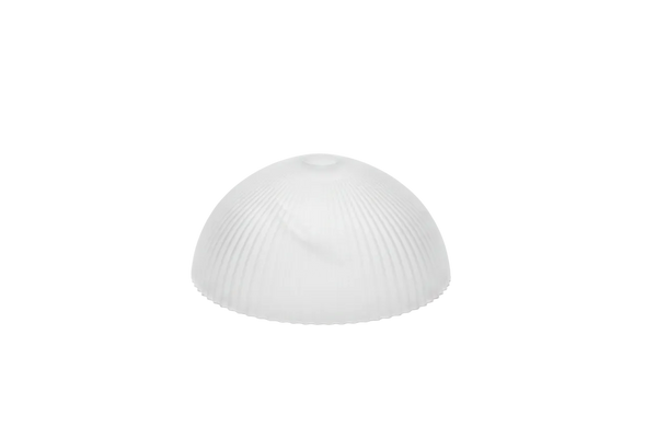 Single frosted glass lamp shade on white background