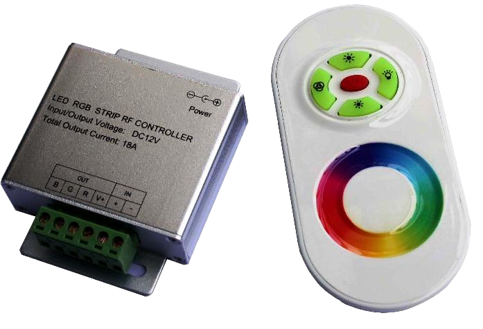 Touch LED RGB ovladač 3x6A s dálkovým ovl.