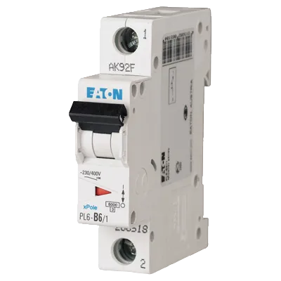 Eaton PL6-B6/1 | Jednopólový jistič 6A charakteristika B