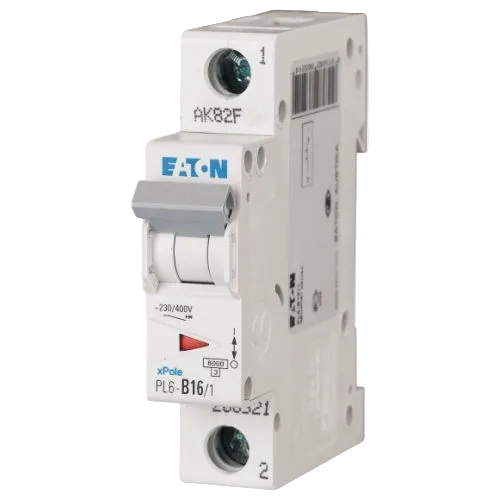 Eaton PL6-B16/1 | Jednopólový jistič 16A charakteristika B