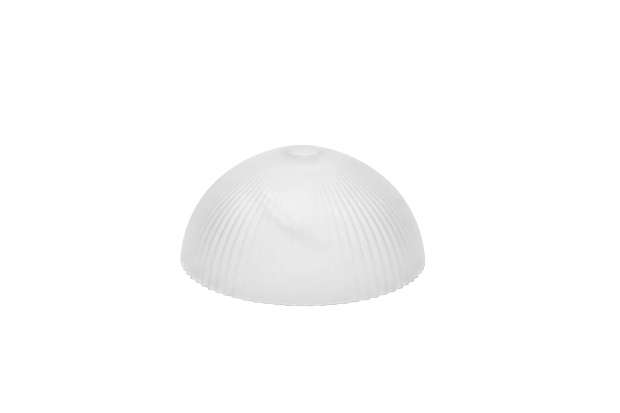 Single frosted glass lamp shade on white background