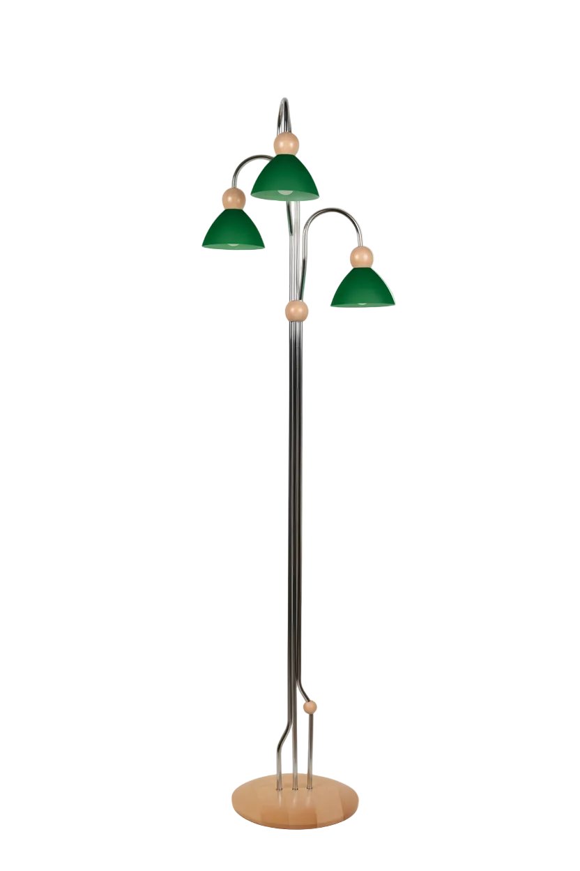 Stojací lampa D3 - zelená varianta