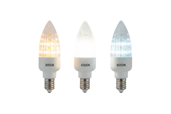 Tři LED žárovky 3000K, 4500K, 6000K
